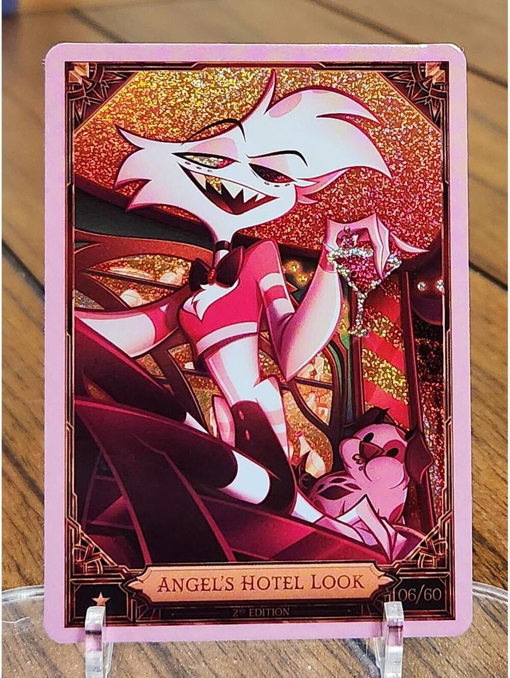 Angel Dust Hotel look foil trading card  - Hazbin Hotel